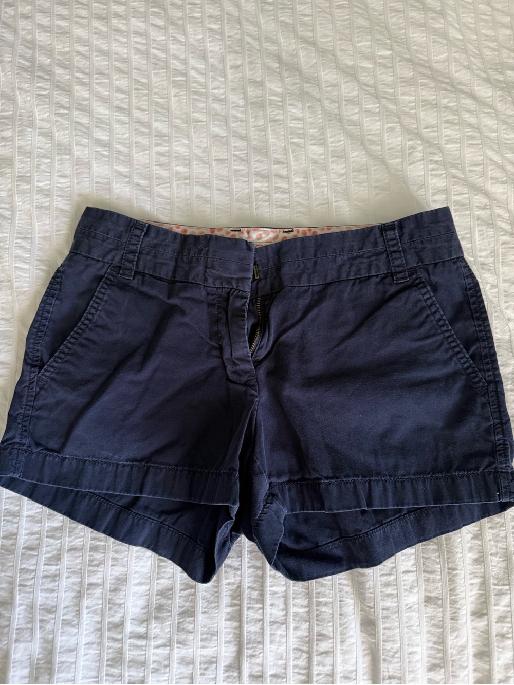 J Crew Factory Navy Blue Cotton Casual Shorts